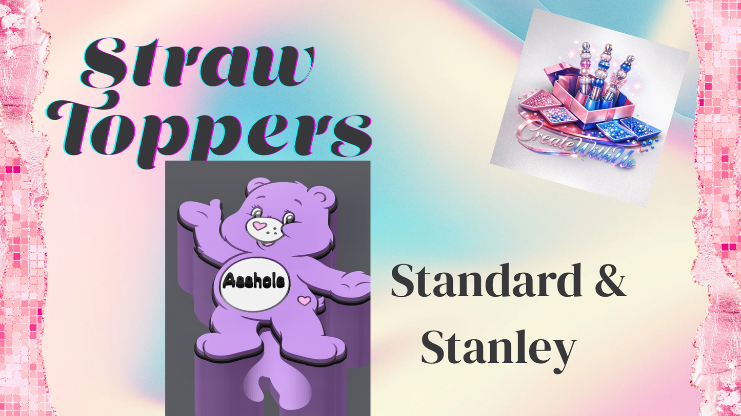 3D Straw Toppers (10 for $25) Same Toppers -Wholesale