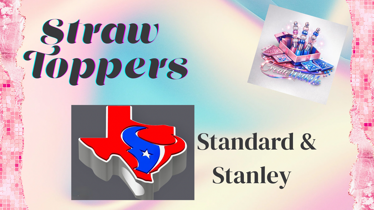 3D Straw Toppers (10 for $25) Same Toppers -Wholesale