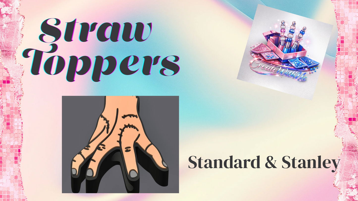 3D Straw Toppers (10 for $25) Same Toppers -Wholesale