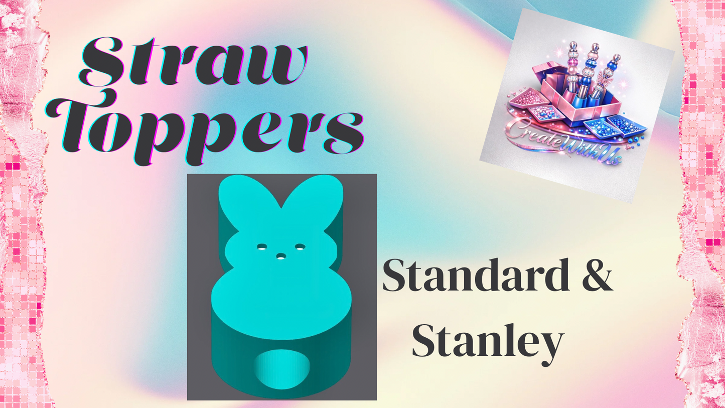 3D Straw Toppers (10 for $25) Same Toppers -Wholesale