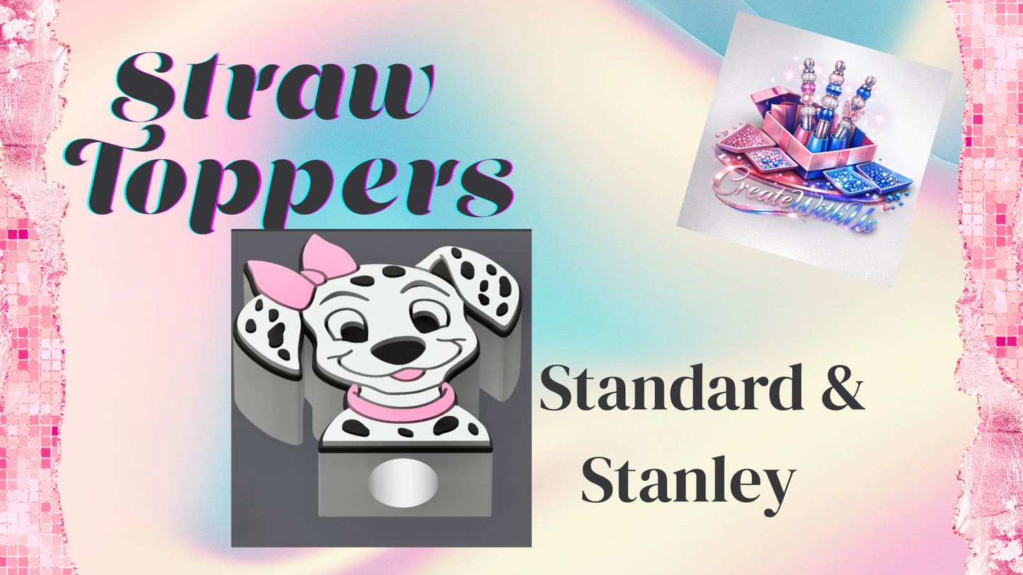 3D Straw Toppers (10 for $25) Same Toppers -Wholesale
