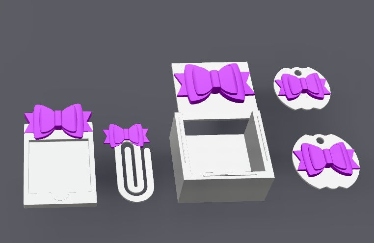 3D Bundles (Straw Topper, Paper Clip, Sticky Note Holder & Pencil/Pen Holder)