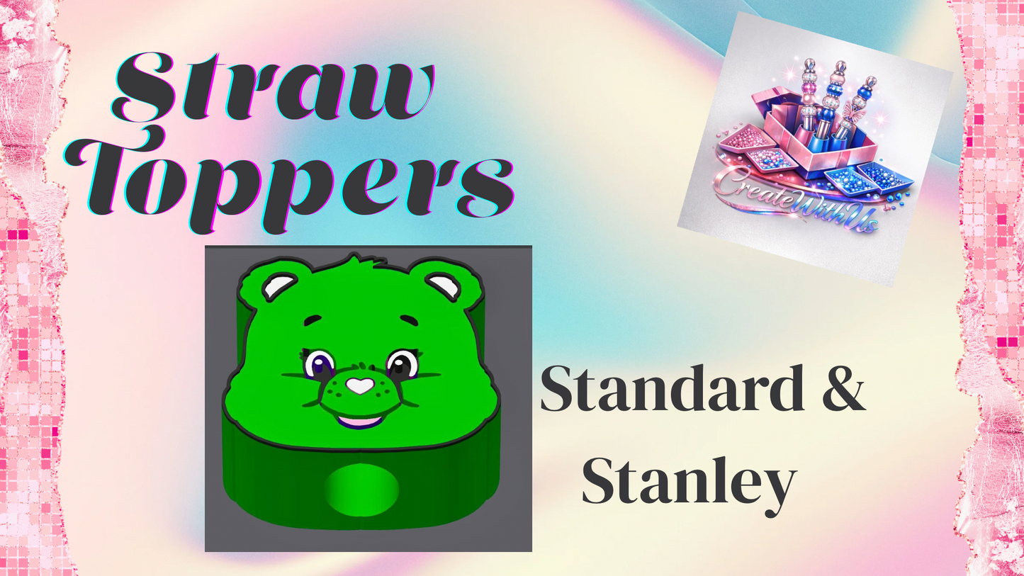 3D Straw Toppers (10 for $25) Same Toppers -Wholesale