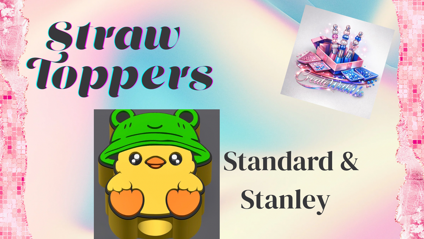 3D Straw Toppers (10 for $25) Same Toppers -Wholesale