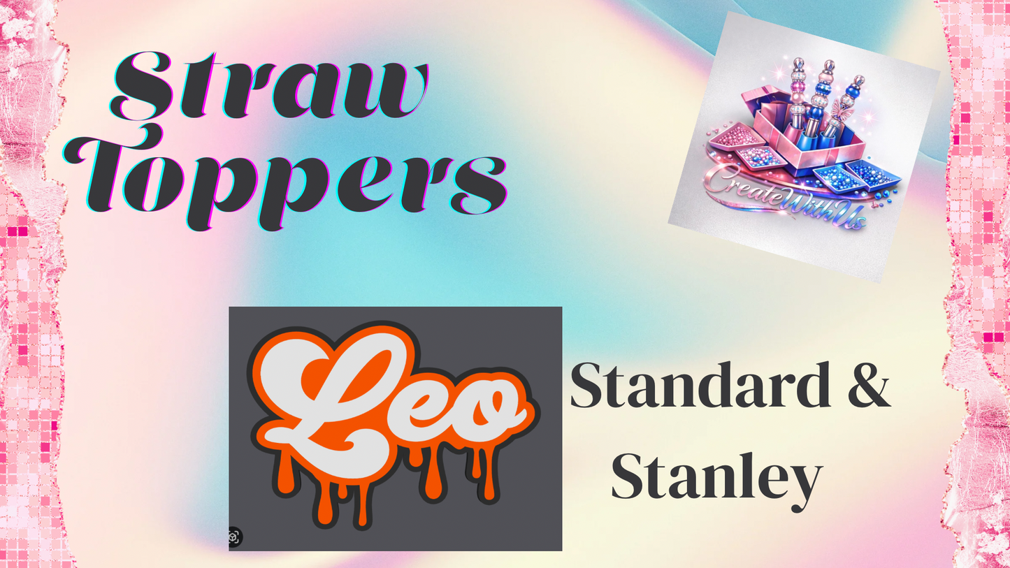 3D Straw Toppers (10 for $25) Same Toppers -Wholesale