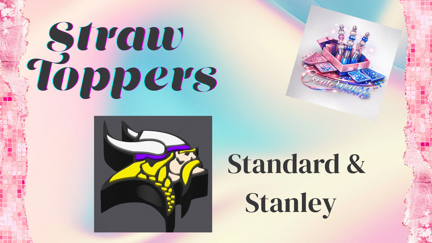 3D Straw Toppers (10 for $25) Same Toppers -Wholesale