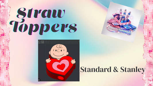 3D Straw Toppers (10 for $25) Same Toppers -Wholesale