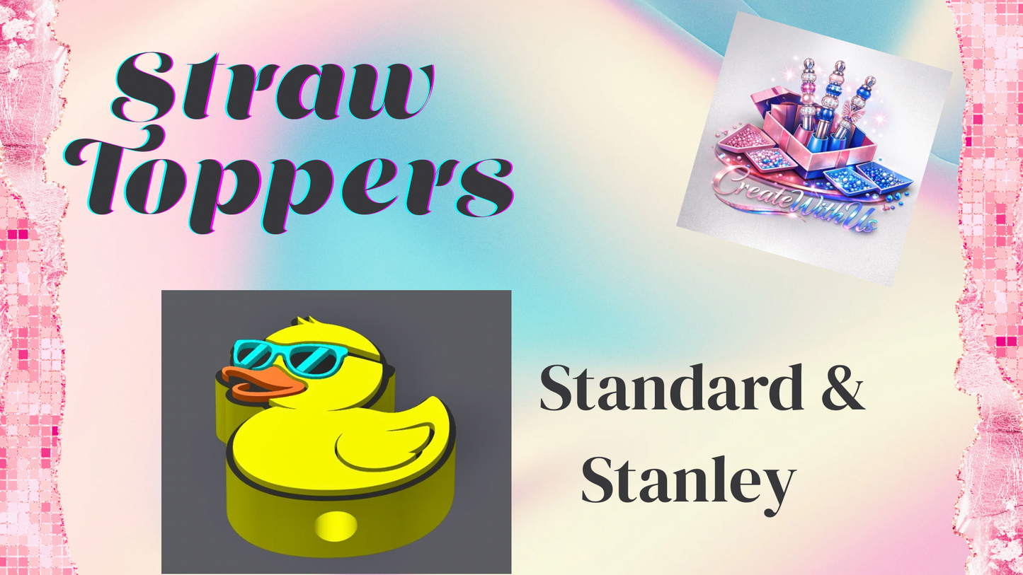 3D Straw Toppers (10 for $25) Same Toppers -Wholesale