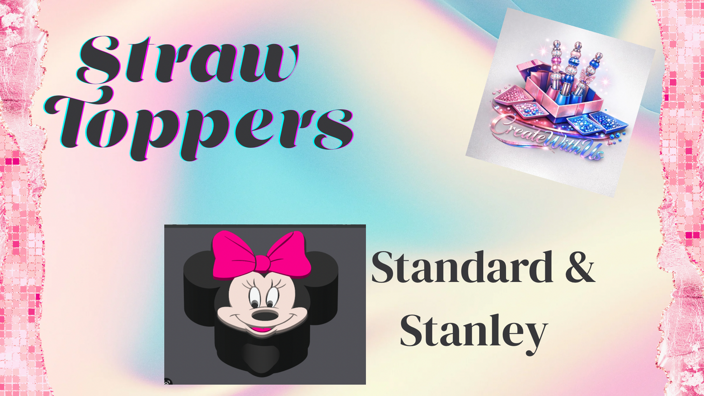 3D Straw Toppers (10 for $25) Same Toppers -Wholesale