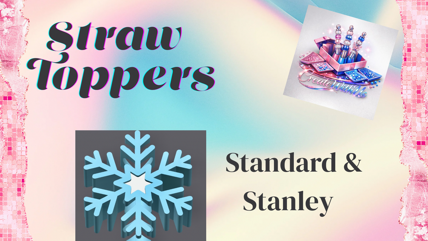 3D Straw Toppers (10 for $25) Same Toppers -Wholesale