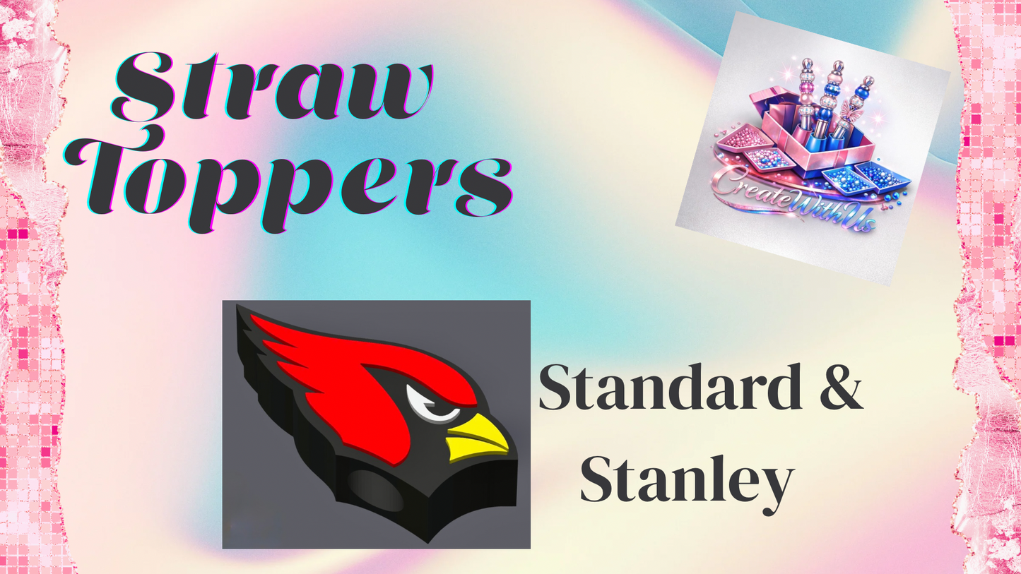 3D Straw Toppers (10 for $25) Same Toppers -Wholesale