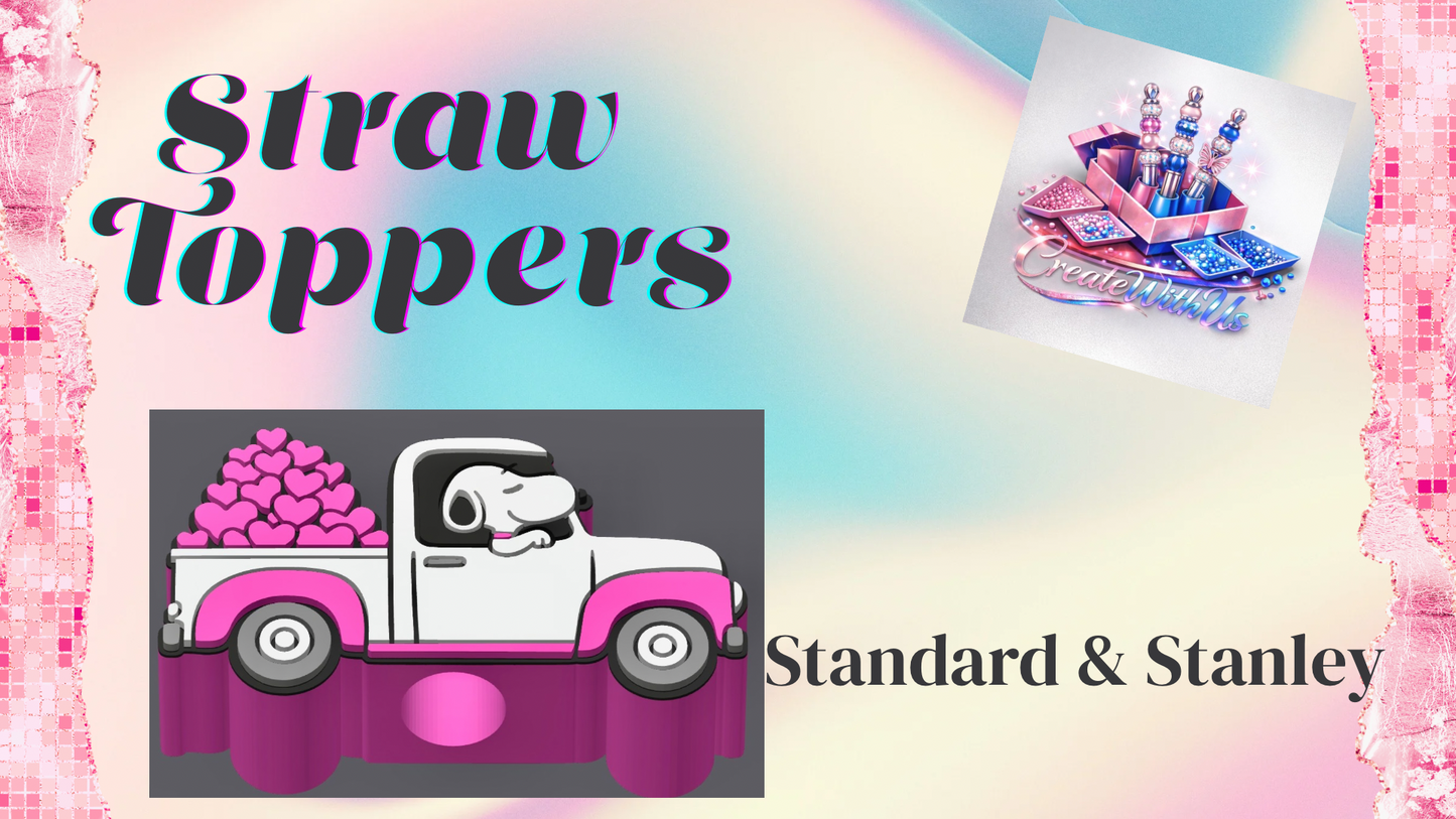 3D Straw Toppers (10 for $25) Same Toppers -Wholesale