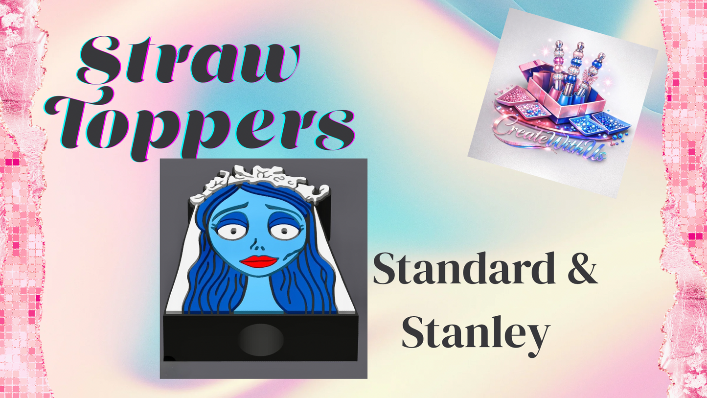 3D Straw Toppers (10 for $25) Same Toppers -Wholesale