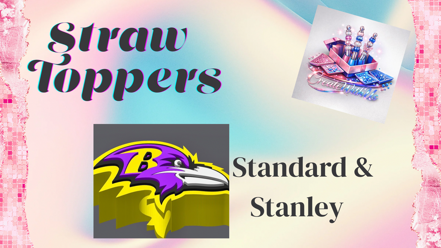 3D Straw Toppers (10 for $25) Same Toppers -Wholesale