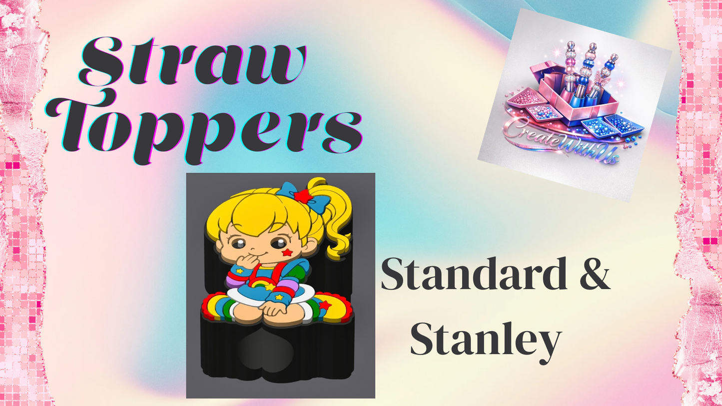 3D Straw Toppers (10 for $25) Same Toppers -Wholesale