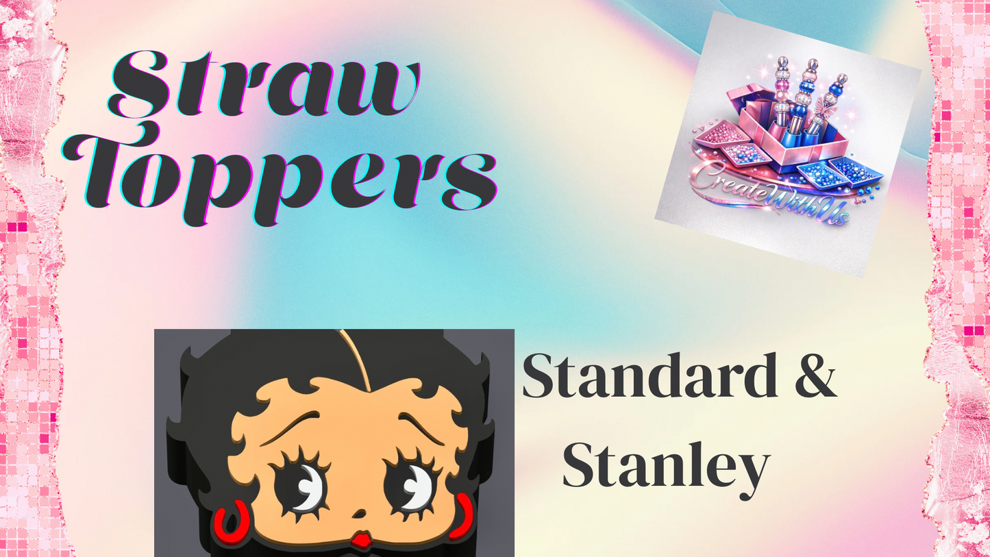 3D Straw Toppers (10 for $25) Same Toppers -Wholesale