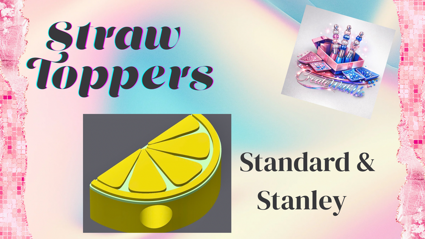 3D Straw Toppers (10 for $25) Same Toppers -Wholesale