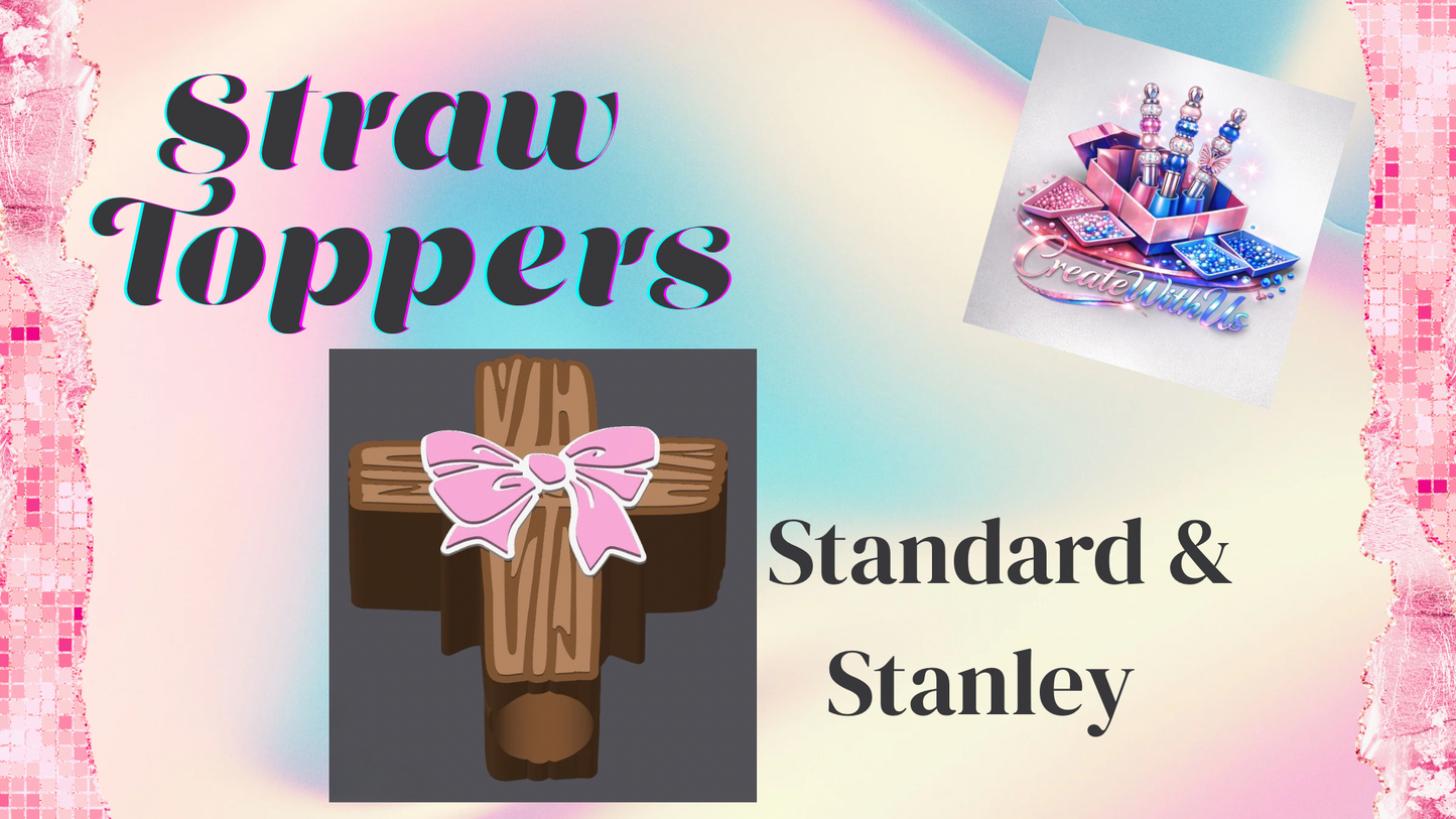 3D Straw Toppers (10 for $25) Same Toppers -Wholesale