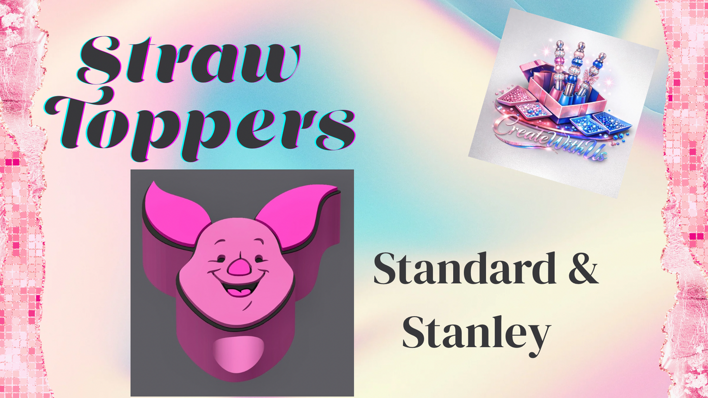 3D Straw Toppers (10 for $25) Same Toppers -Wholesale