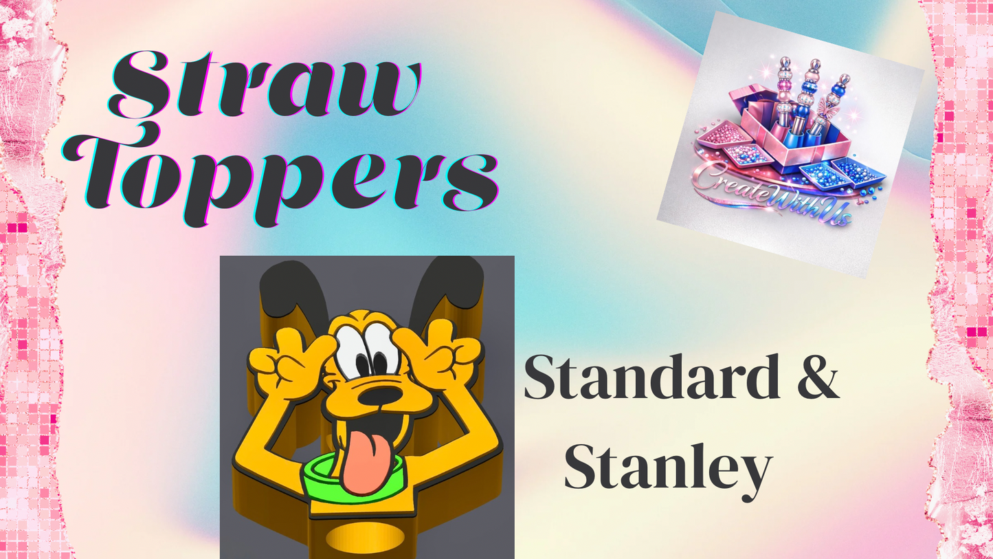 3D Straw Toppers (10 for $25) Same Toppers -Wholesale