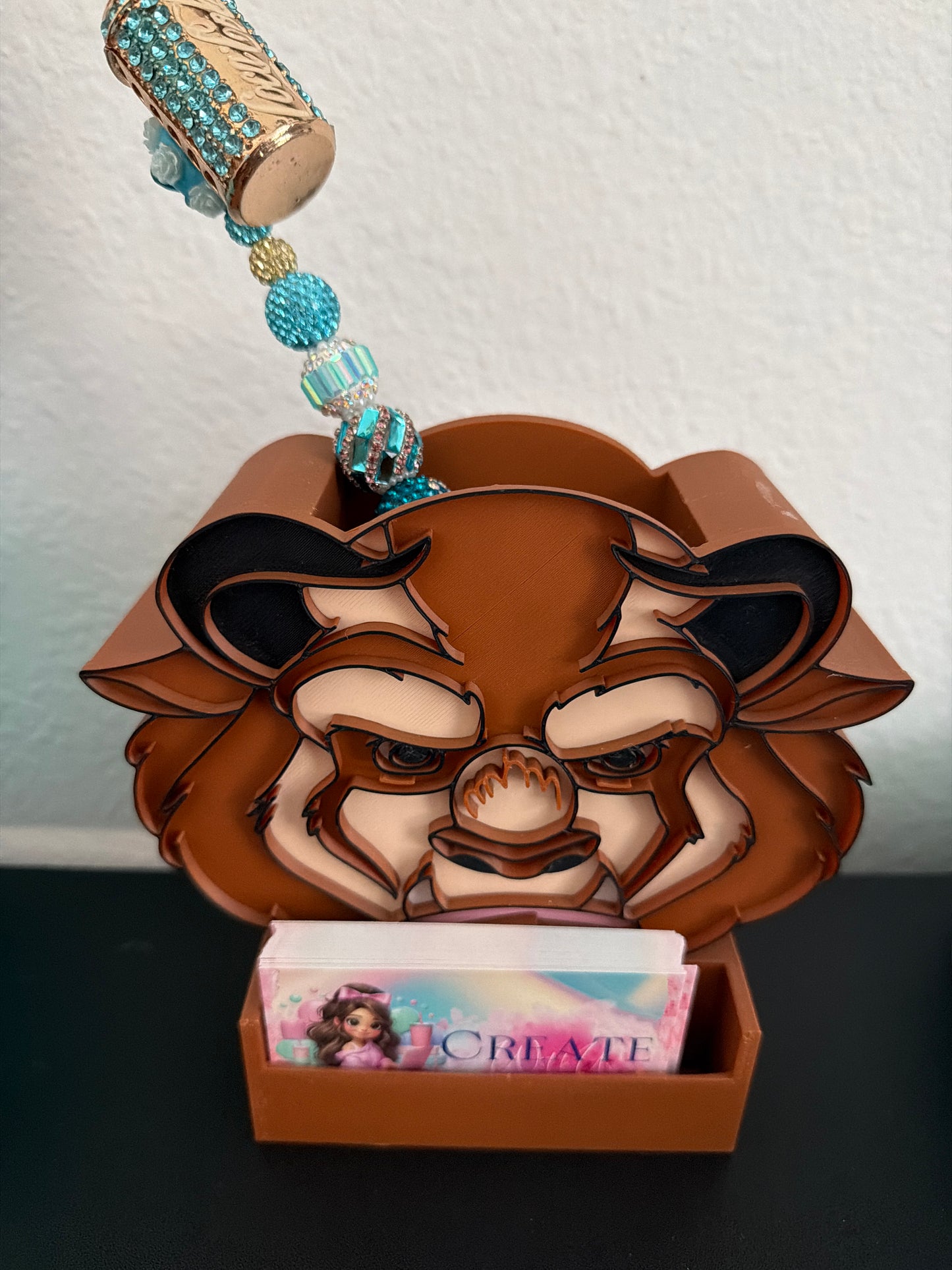 Card and pen holder