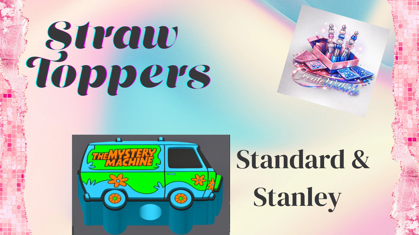 3D Straw Toppers (10 for $25) Same Toppers -Wholesale