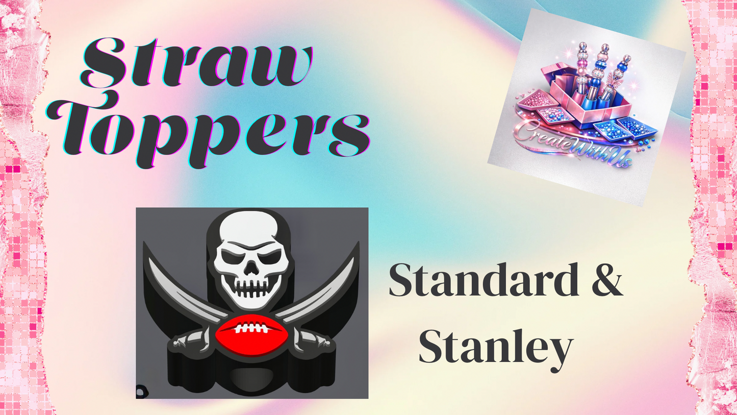 3D Straw Toppers (10 for $25) Same Toppers -Wholesale