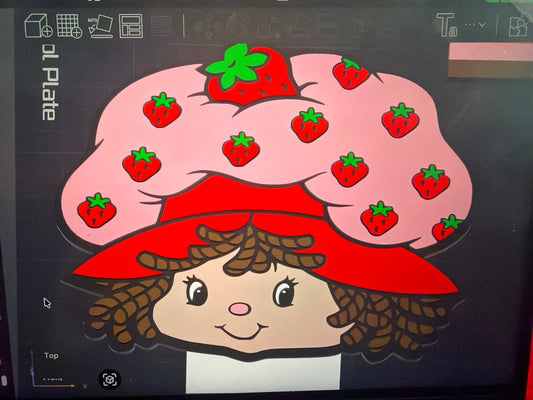 Strawberry Shortcake Clay/Claim Stand w/Name Logo