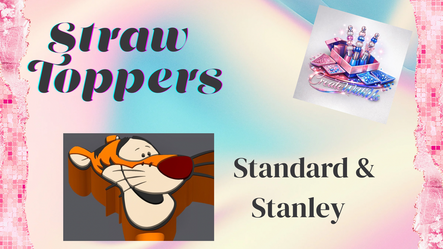 3D Straw Toppers (10 for $25) Same Toppers -Wholesale