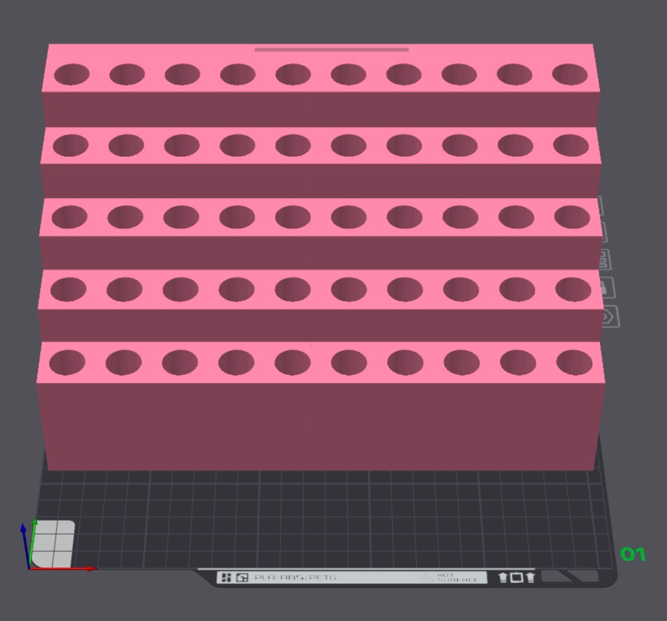 50 Slot Pen Stand 16mm w/Choice of Color/Topper and Name Plate