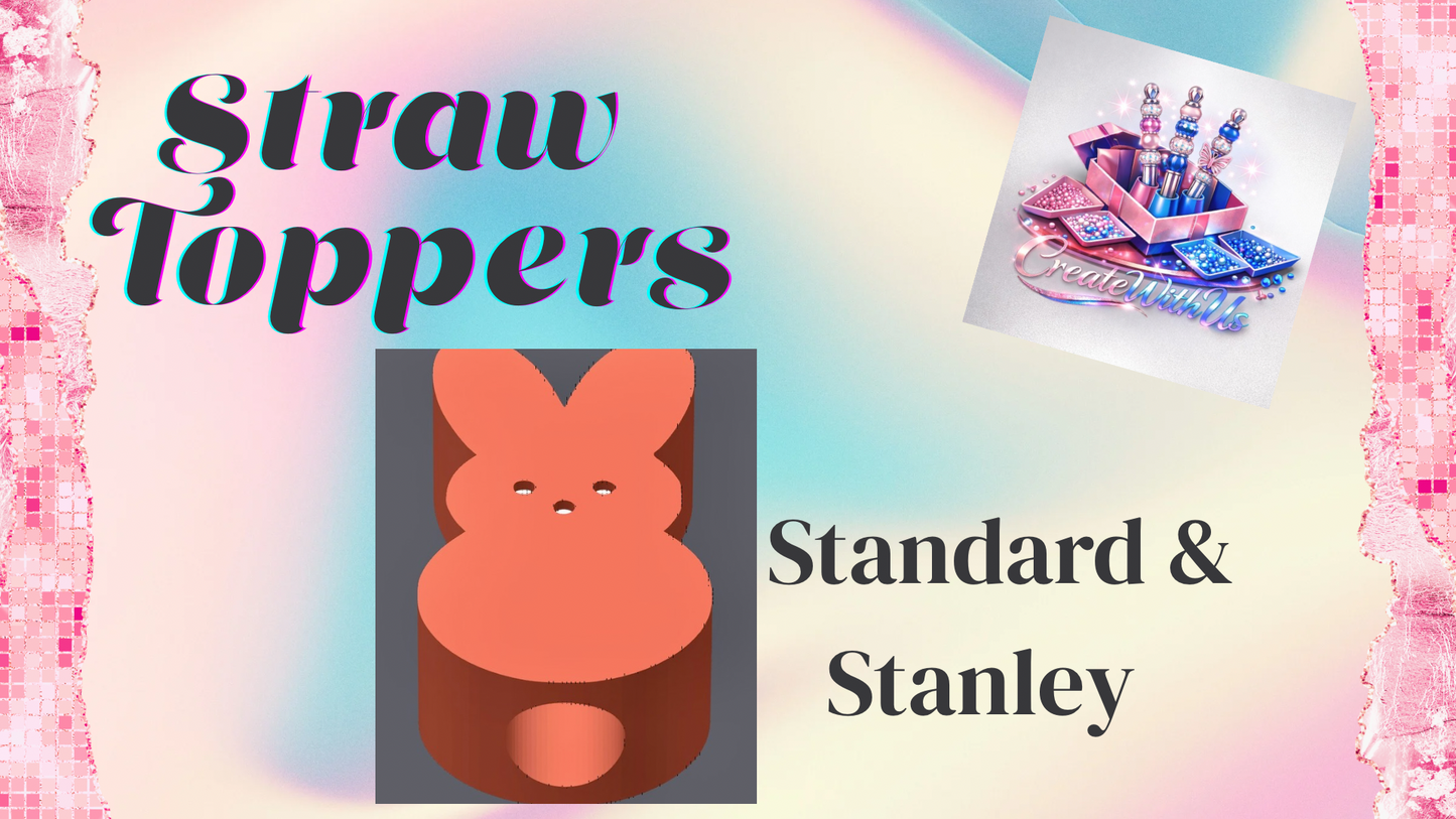 3D Straw Toppers (10 for $25) Same Toppers -Wholesale