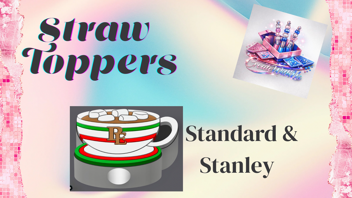 3D Straw Toppers (10 for $25) Same Toppers -Wholesale
