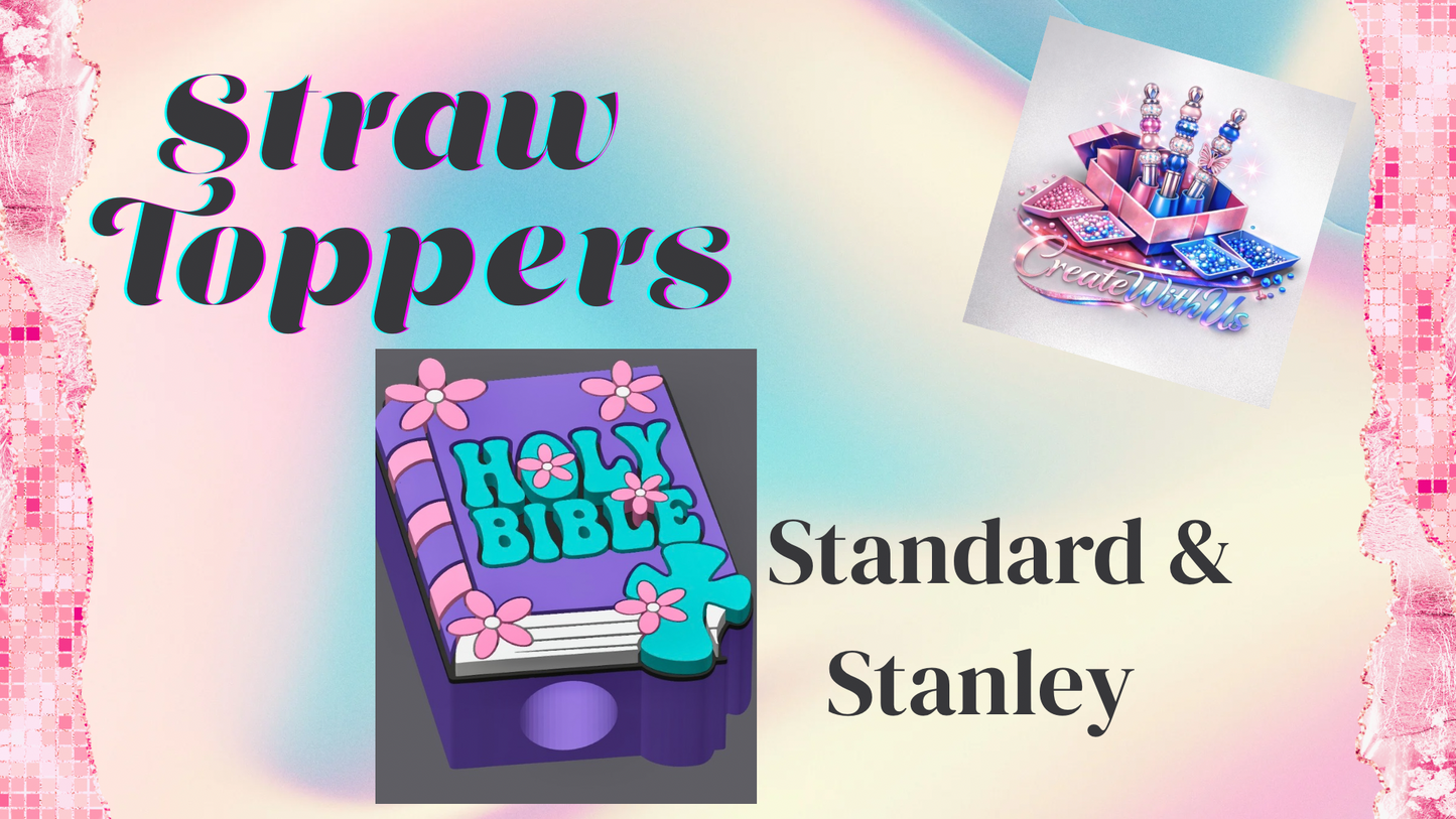 3D Straw Toppers (10 for $25) Same Toppers -Wholesale