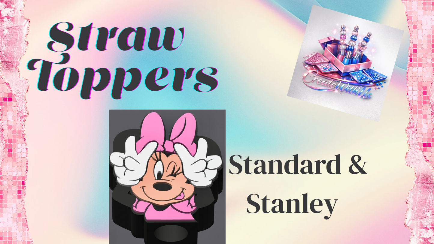 3D Straw Toppers (10 for $25) Same Toppers -Wholesale