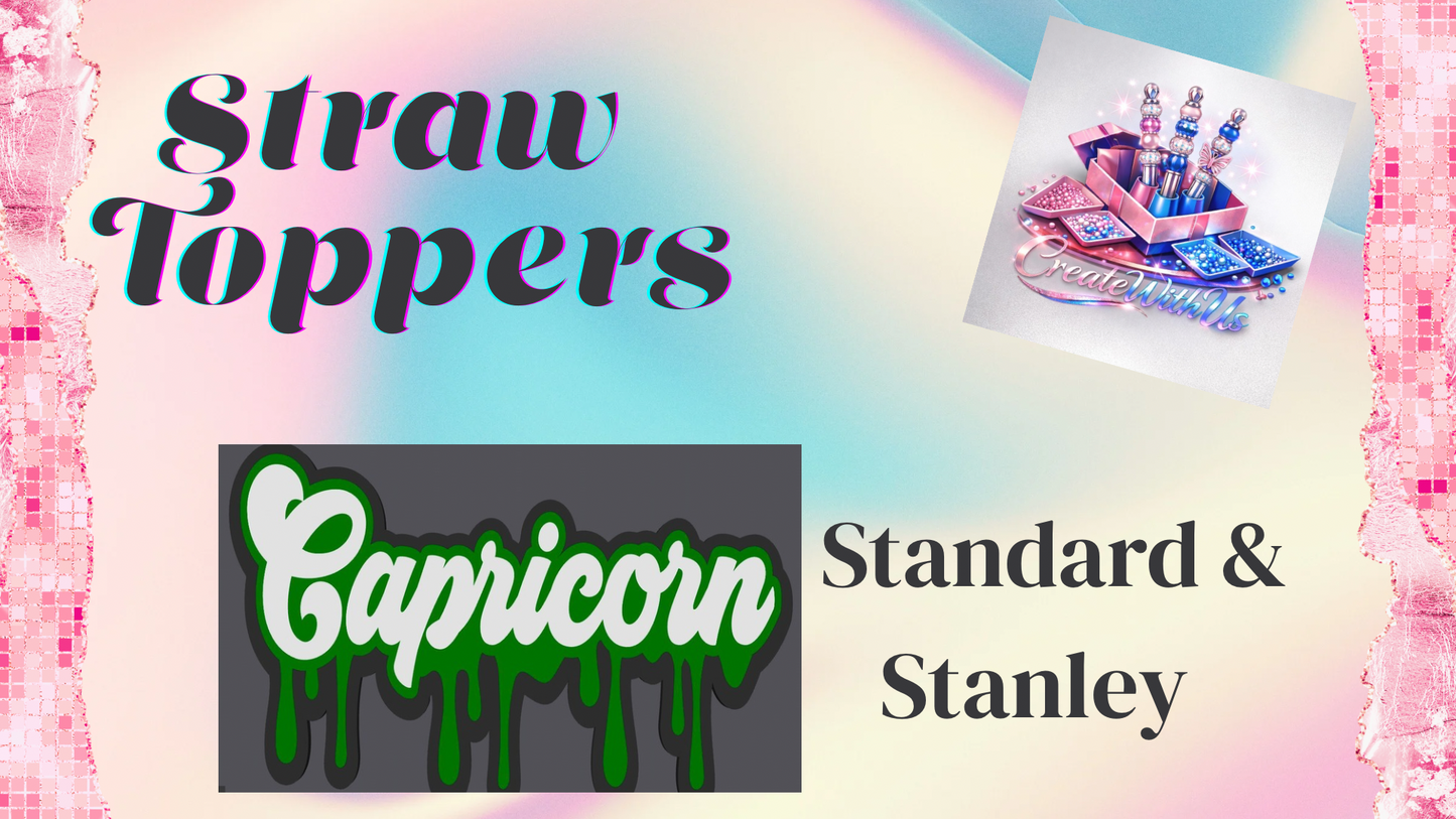 3D Straw Toppers (10 for $25) Same Toppers -Wholesale