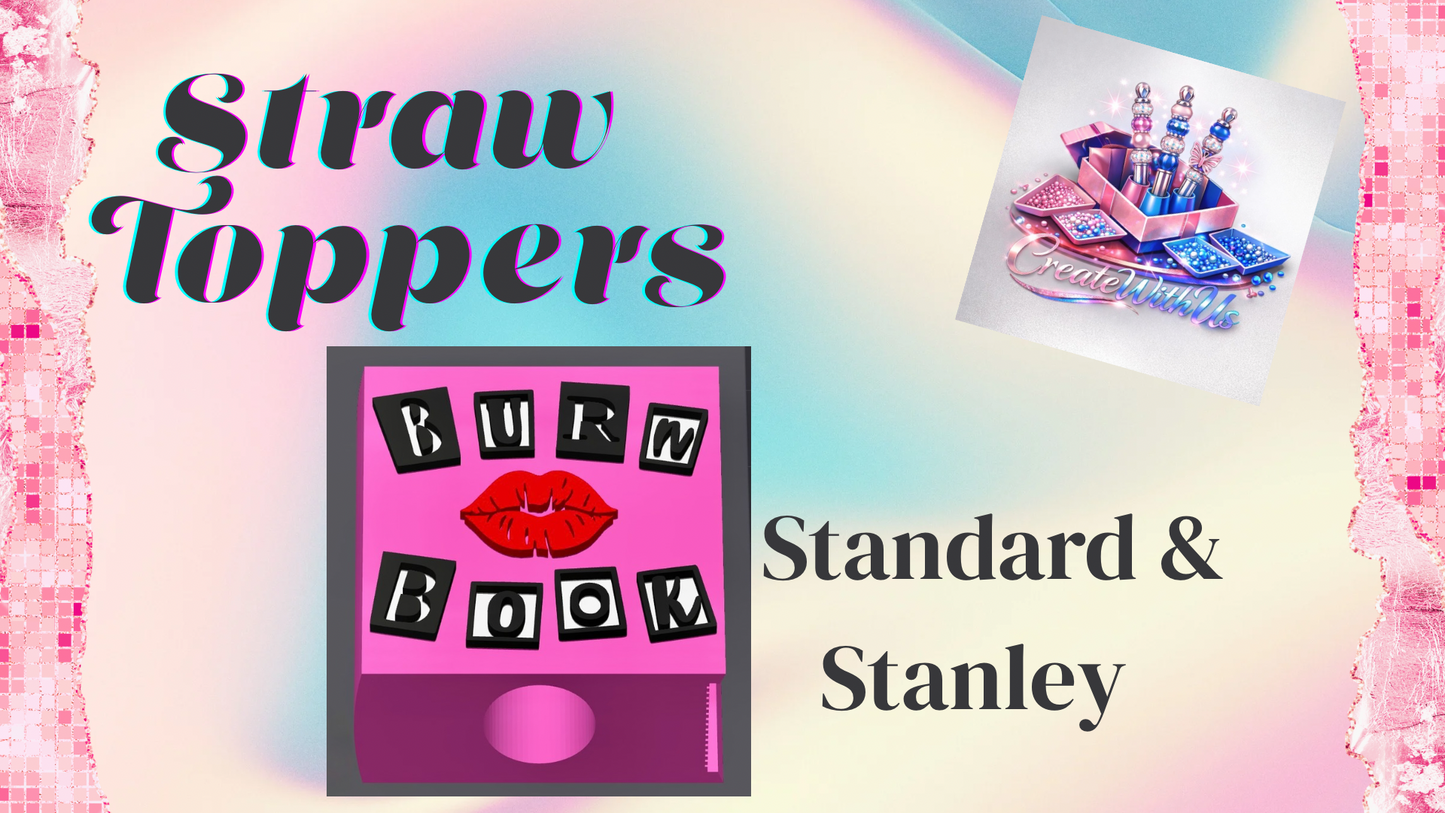 3D Straw Toppers (10 for $25) Same Toppers -Wholesale