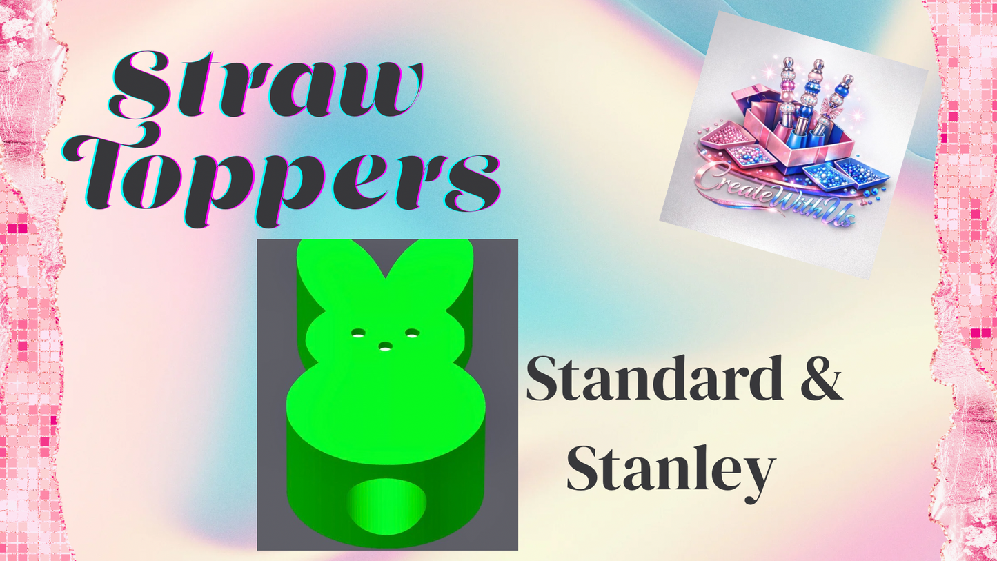 3D Straw Toppers (10 for $25) Same Toppers -Wholesale