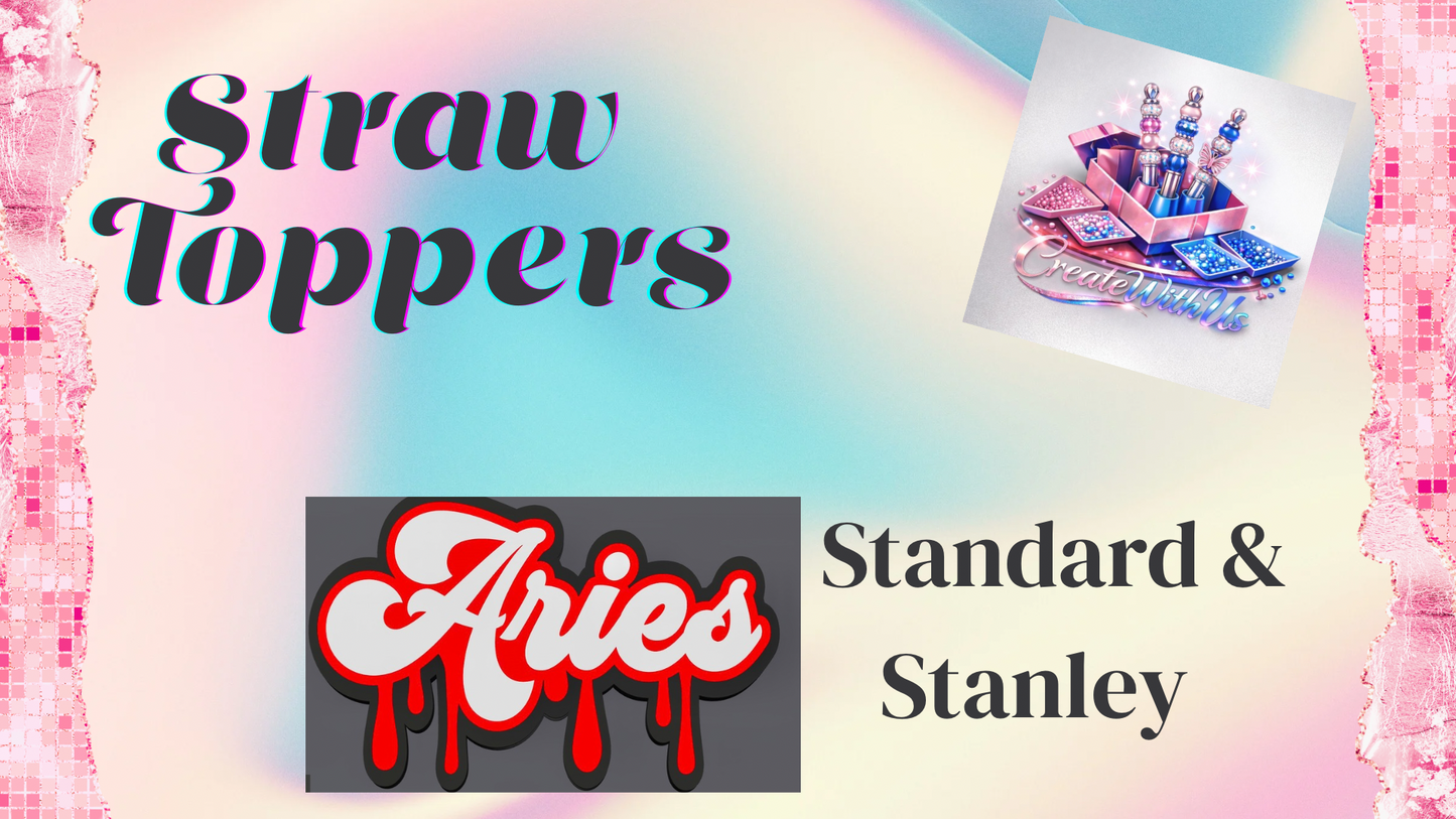 3D Straw Toppers (10 for $25) Same Toppers -Wholesale