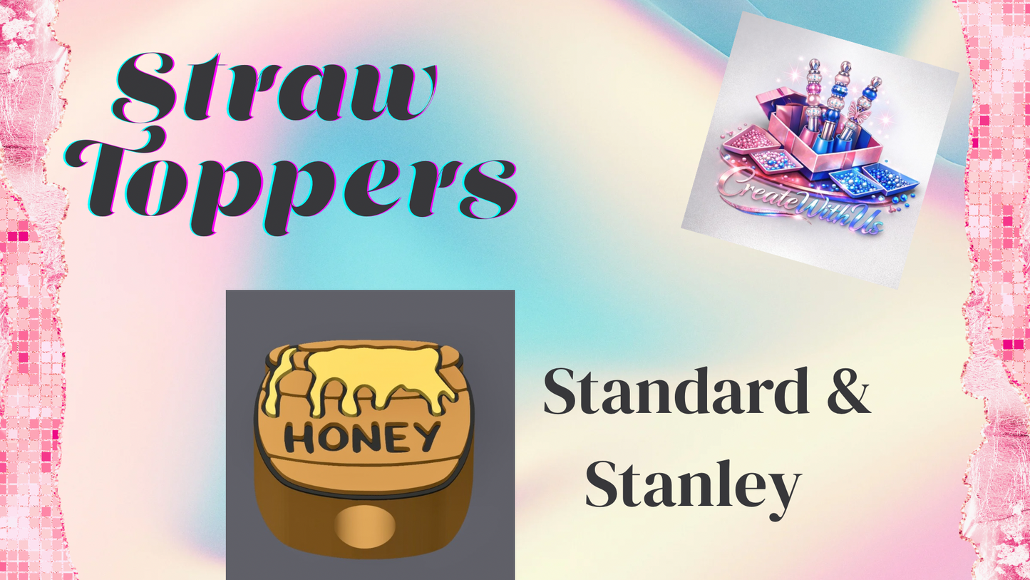 3D Straw Toppers (10 for $25) Same Toppers -Wholesale