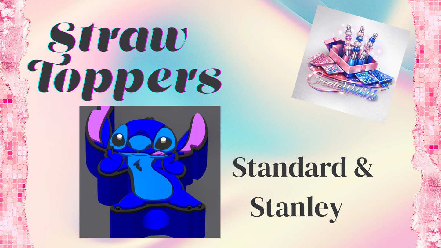 3D Straw Toppers (10 for $25) Same Toppers -Wholesale