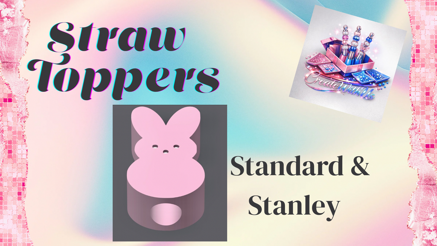 3D Straw Toppers (10 for $25) Same Toppers -Wholesale