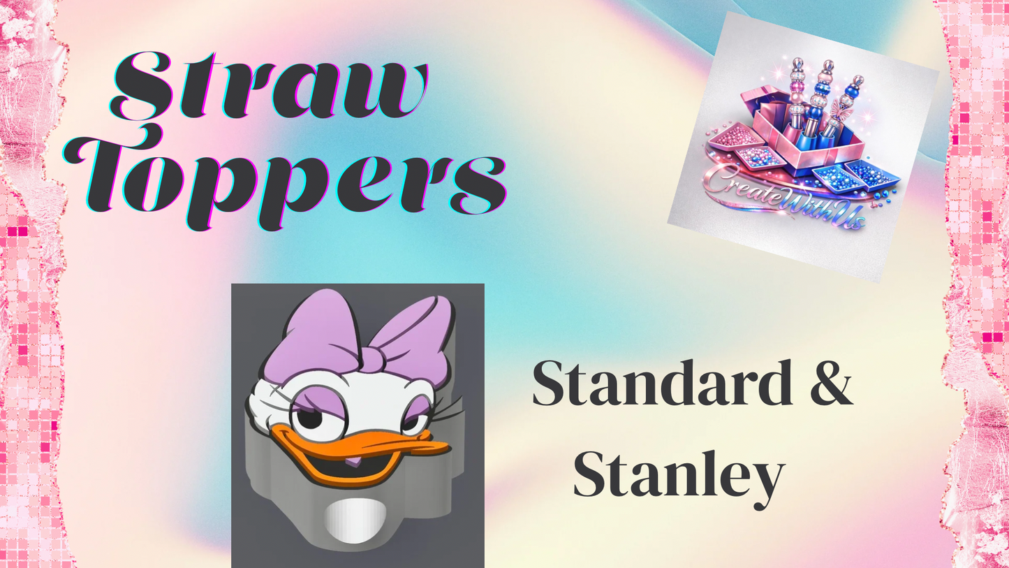 3D Straw Toppers (10 for $25) Same Toppers -Wholesale