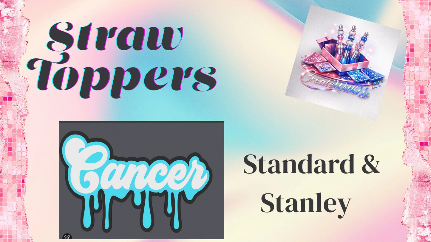 3D Straw Toppers (10 for $25) Same Toppers -Wholesale