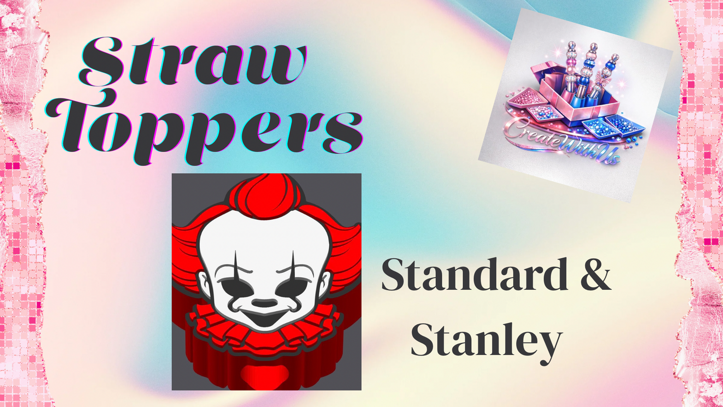 3D Straw Toppers (10 for $25) Same Toppers -Wholesale