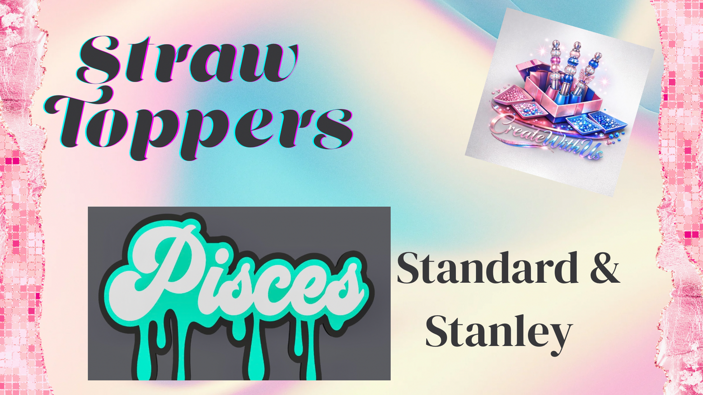 3D Straw Toppers (10 for $25) Same Toppers -Wholesale