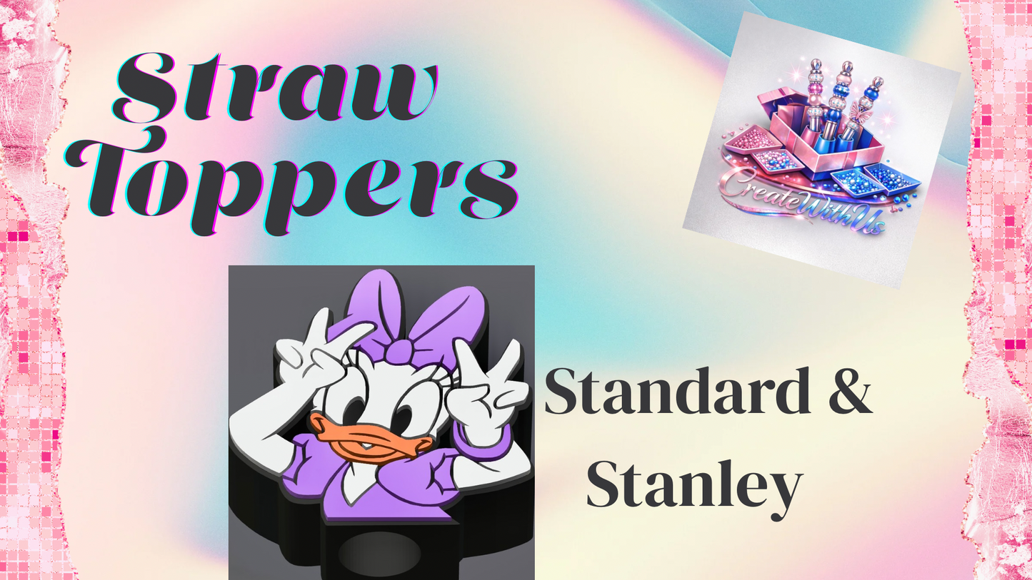 3D Straw Toppers (10 for $25) Same Toppers -Wholesale