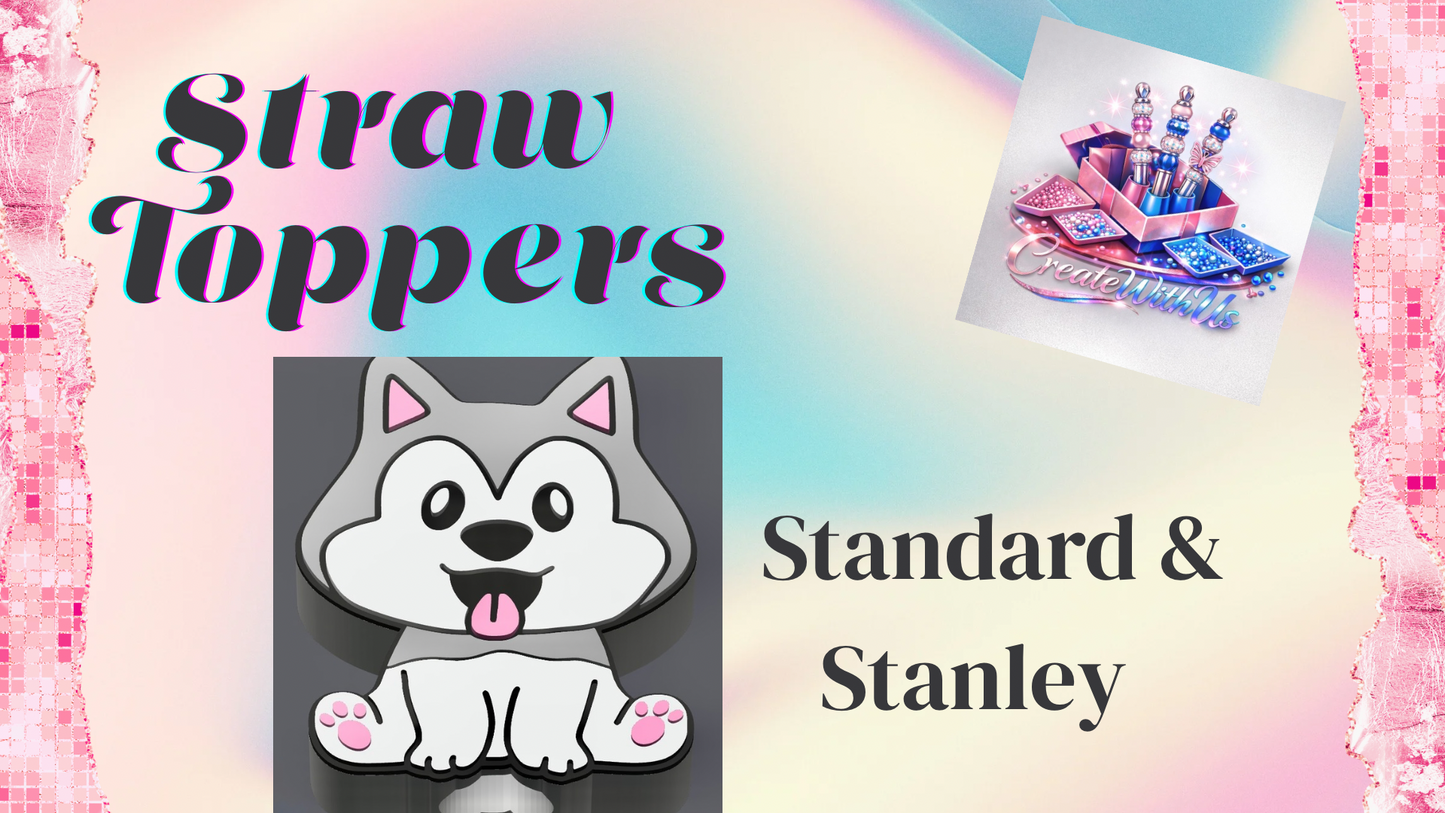 3D Straw Toppers (10 for $25) Same Toppers -Wholesale