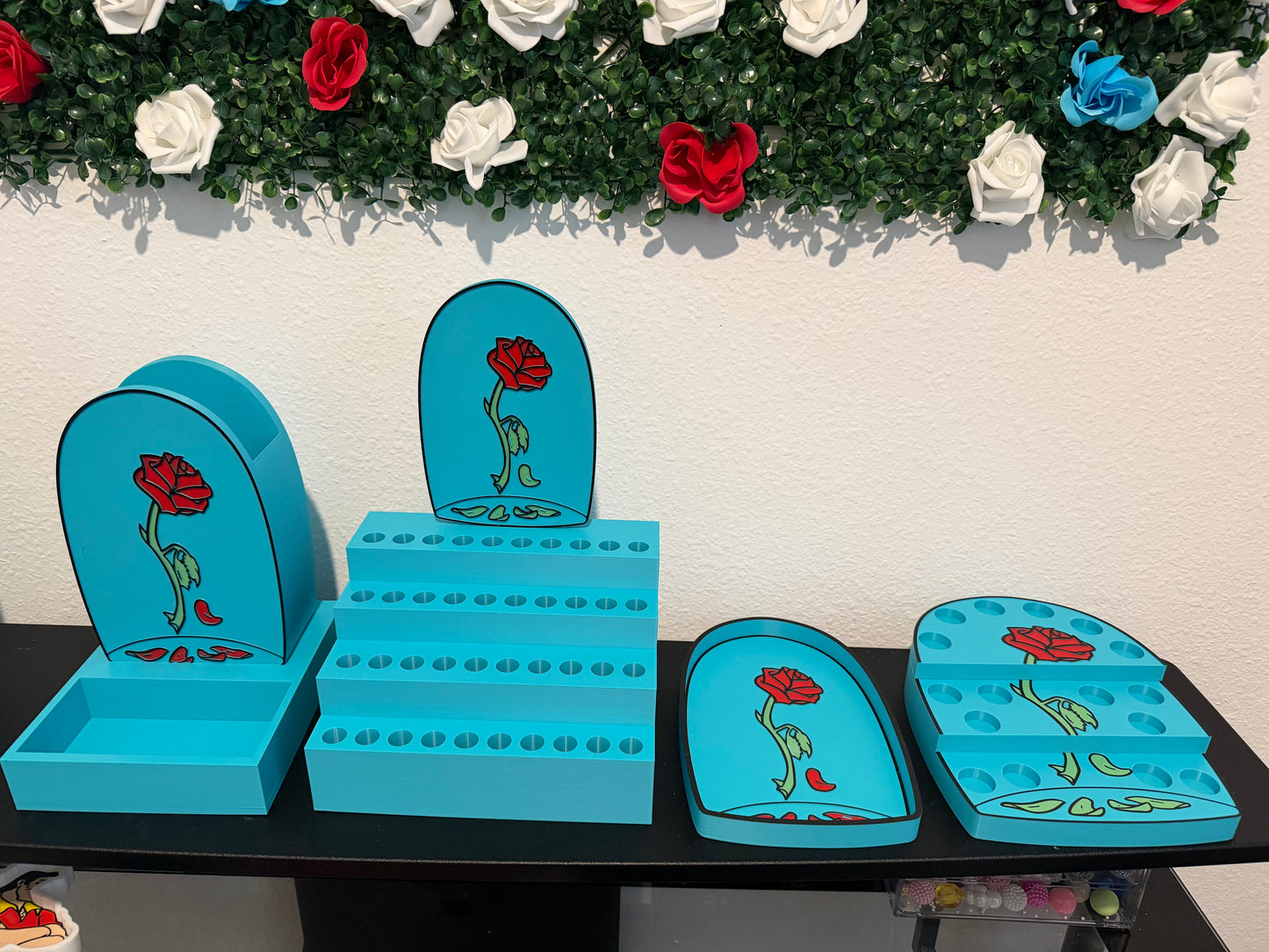 3D Rose Bundle (Pen Stand, Tray,Mini Stanley holders,pen/card holder)