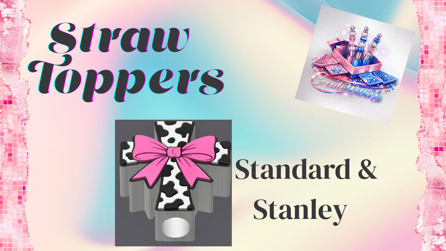 3D Straw Toppers (10 for $25) Same Toppers -Wholesale