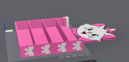 3D Cat Doorable Stand w/side characters